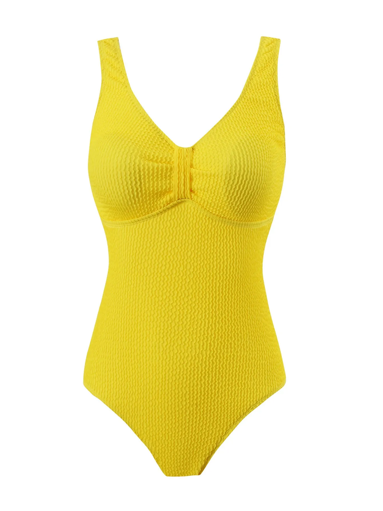 Women's one-piece belly cover swimsuit in polyester, sleeveless bikini style, available in multiple colours