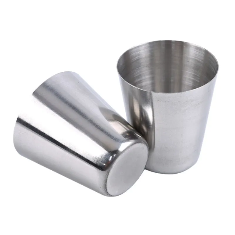 30 ml stainless steel wine glasses in PU leather cup cover with cup holder for outdoor travel