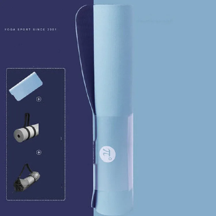Paido TPE yoga mat rolled out in pink and grey colour on a clean floor