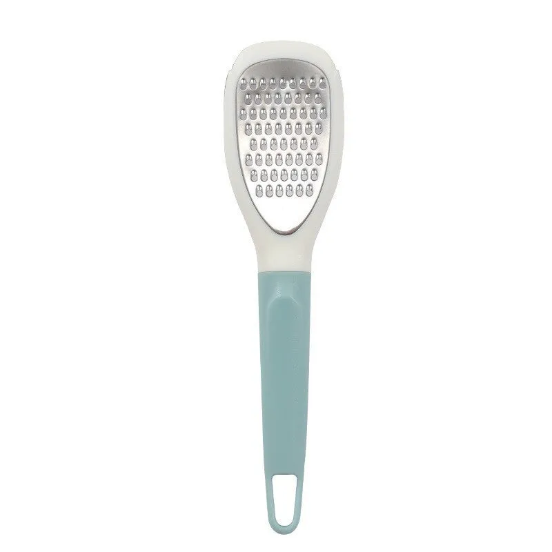 10-piece kitchen gadget set with PP handles and stainless steel inserts including cheese scraper, meat tenderizer, egg beater, and grater on a white background