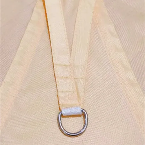 Beige rectangle outdoor shade sail 3.6x3.6m waterproof polyester fabric with anti-UV protection