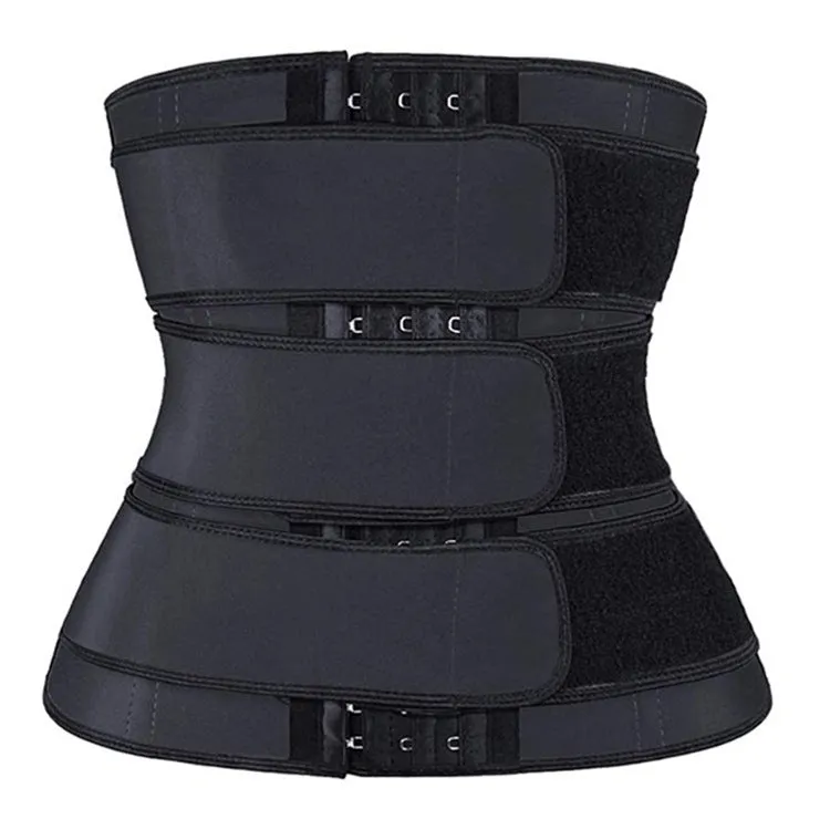 Neoprene men's shapewear waist belt in black and grey options for sports fitness and body sculpting
