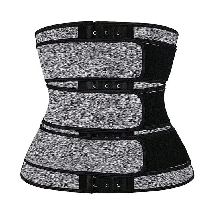 Neoprene men's shapewear waist belt in black and grey options for sports fitness and body sculpting