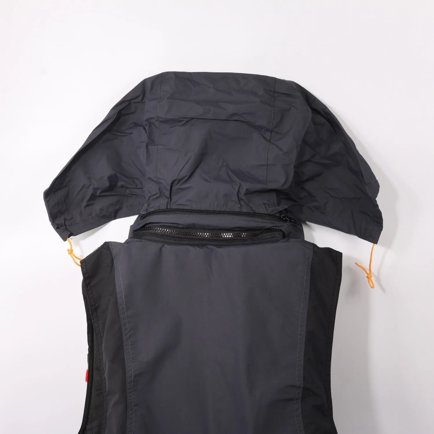 Sea fishing life jacket waistcoat in green with reflective strips and multiple pockets