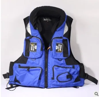 Sea fishing life jacket waistcoat in green with reflective strips and multiple pockets