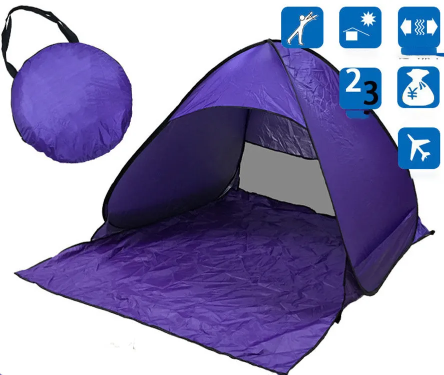 Free To Build quick camping tent with single layer, fiberglass poles, and Oxford cloth outer for outdoor use