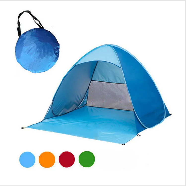 Free To Build quick camping tent with single layer, fiberglass poles, and Oxford cloth outer for outdoor use