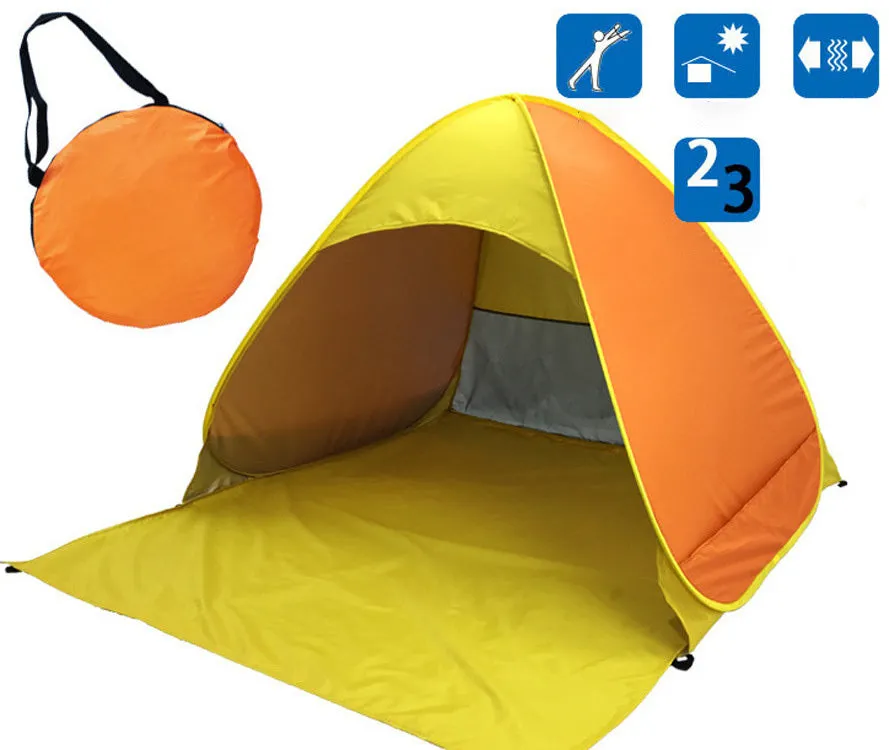 Free To Build quick camping tent with single layer, fiberglass poles, and Oxford cloth outer for outdoor use