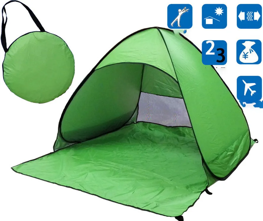 Free To Build quick camping tent with single layer, fiberglass poles, and Oxford cloth outer for outdoor use