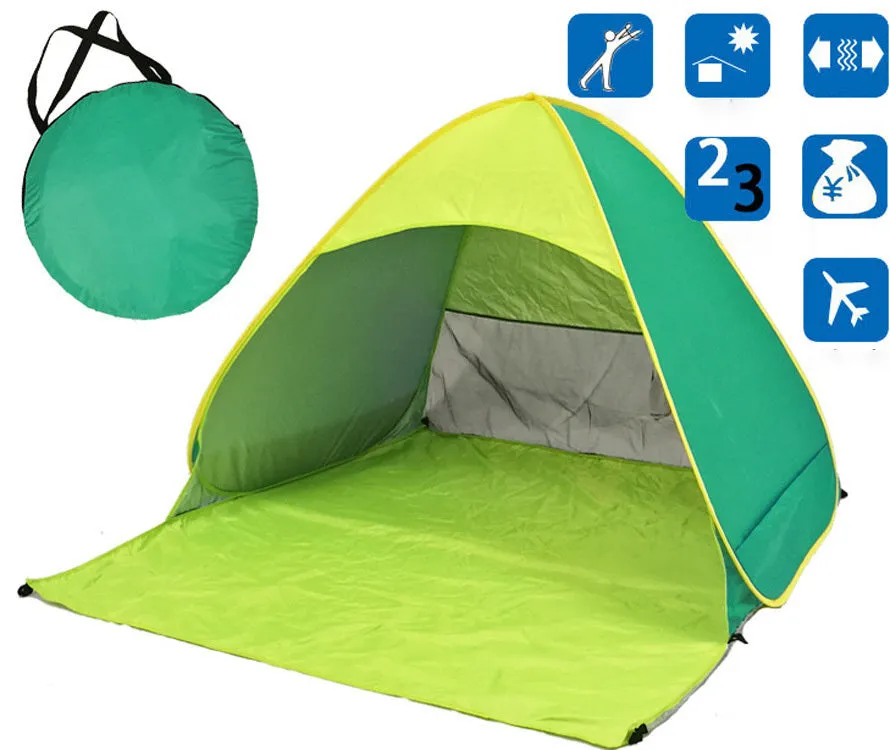 Free To Build quick camping tent with single layer, fiberglass poles, and Oxford cloth outer for outdoor use