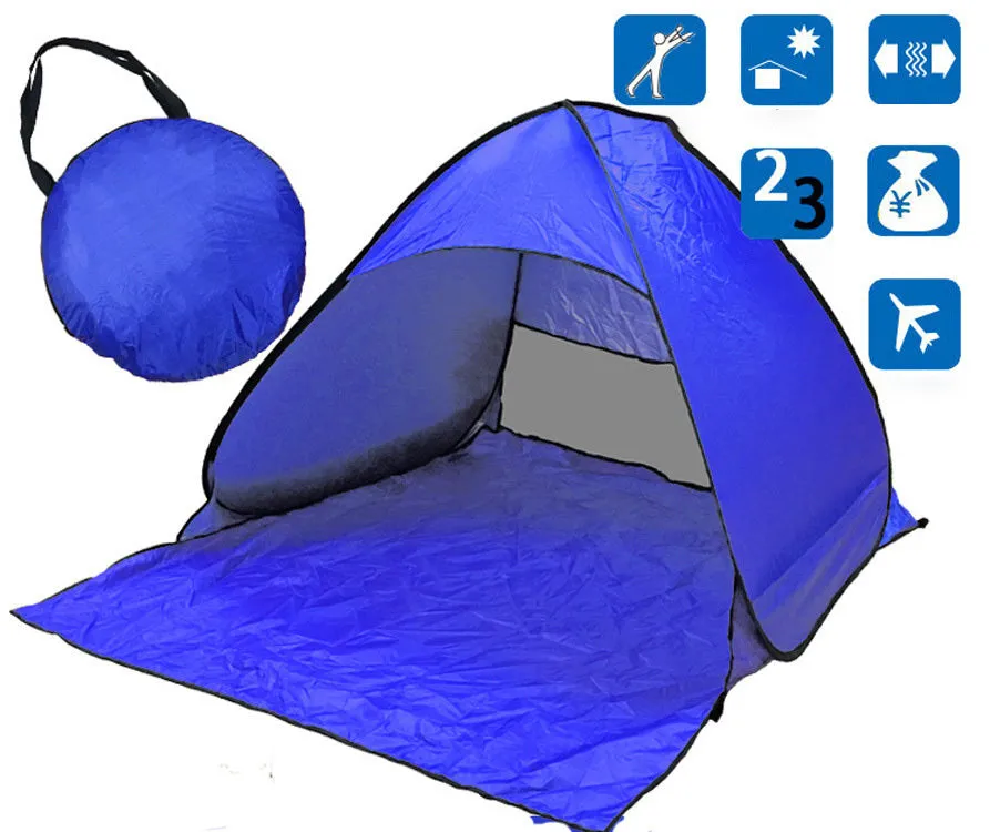 Free To Build quick camping tent with single layer, fiberglass poles, and Oxford cloth outer for outdoor use