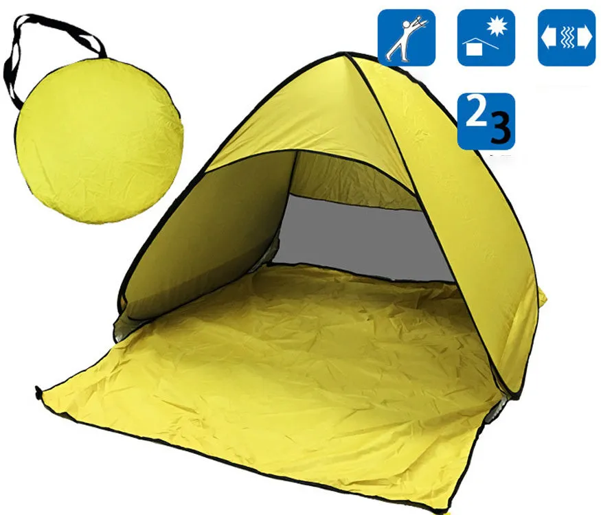 Free To Build quick camping tent with single layer, fiberglass poles, and Oxford cloth outer for outdoor use