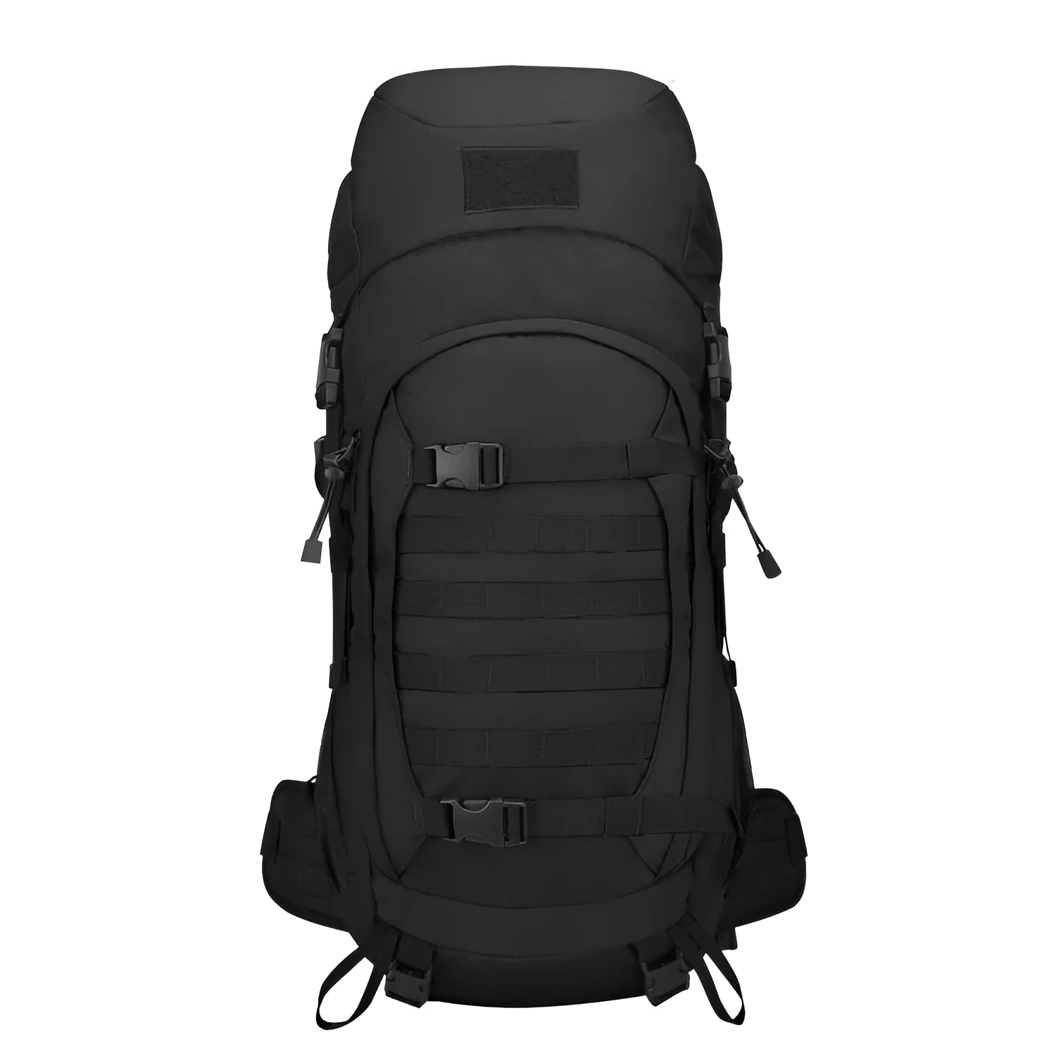 Large 50-litre outdoor sports backpack in polyester, available in black, army green, khaki, and hunter camouflage