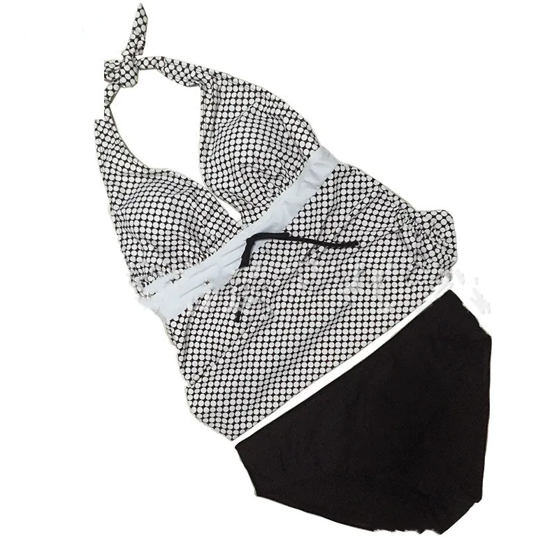 Black maternity swimsuit with chest pad made of soft nylon fabric, available in sizes L to 3XL