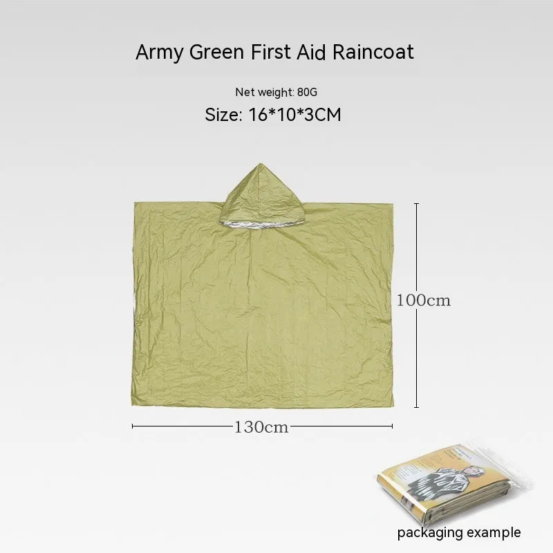 Orange portable disaster relief roof tent with emergency blanket, dimensions 240cm by 150cm