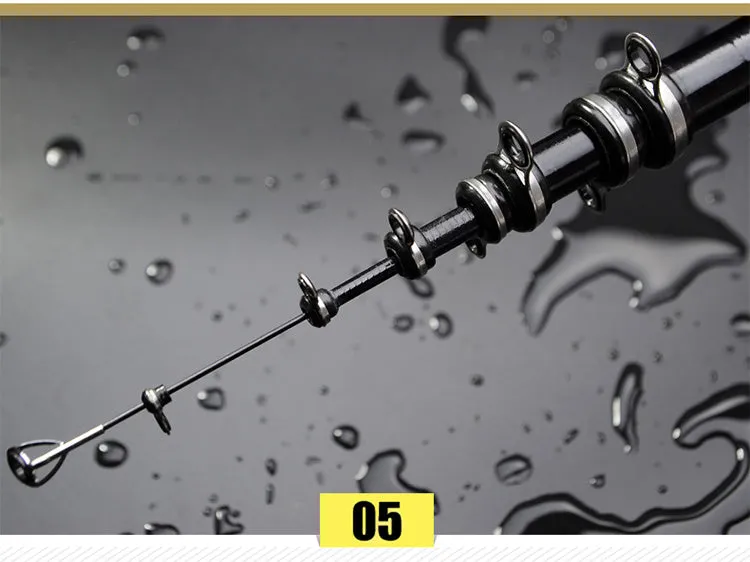 Full carbon blue rock fishing rod with 6 sections for sea fishing hard tonality