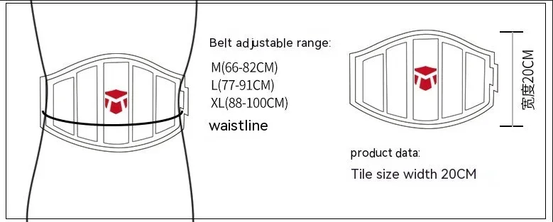 Deep squat workout belt for weightlifting hard pull with lumbar support in black
