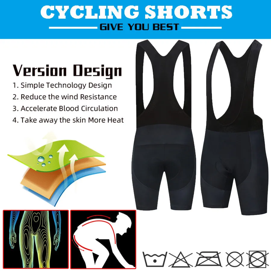 Men's black cycling shorts with mesh and Lycra construction for team cycling training
