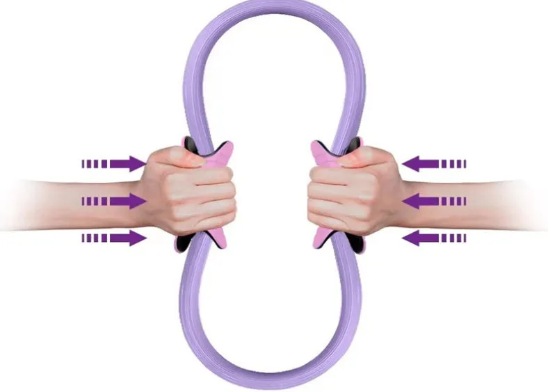 Purple Pilates ring fitness circle 38cm diameter glass fibre PP EWA for home gym core exercise