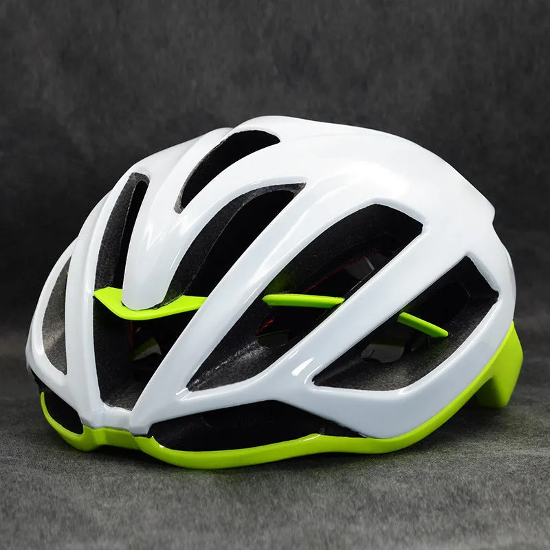 Mountain bike split helmet in black, EPS foam liner, side view