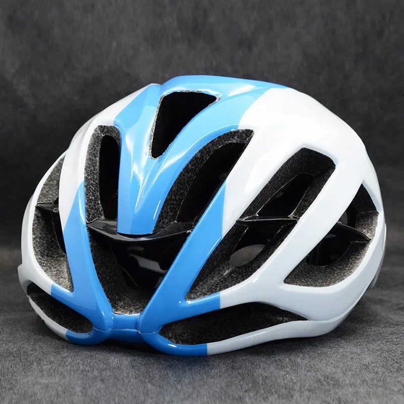 Mountain bike split helmet in black, EPS foam liner, side view