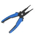 Fishing gear made from aluminium alloy in blue colour variant
