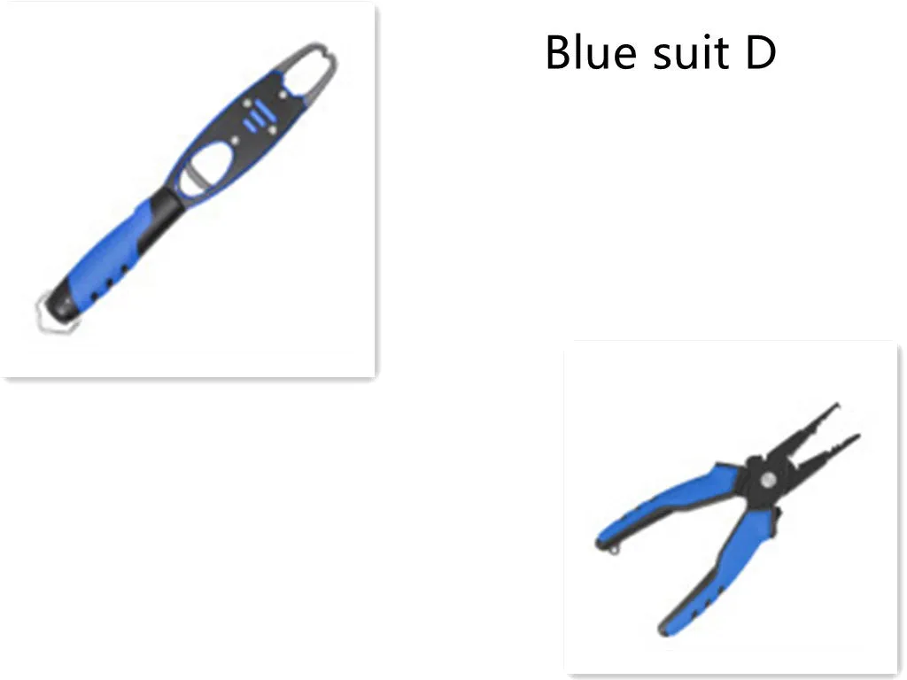 Fishing gear made from aluminium alloy in blue colour variant