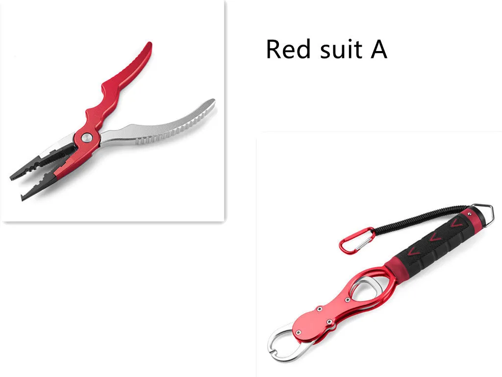 Fishing gear made from aluminium alloy in blue colour variant