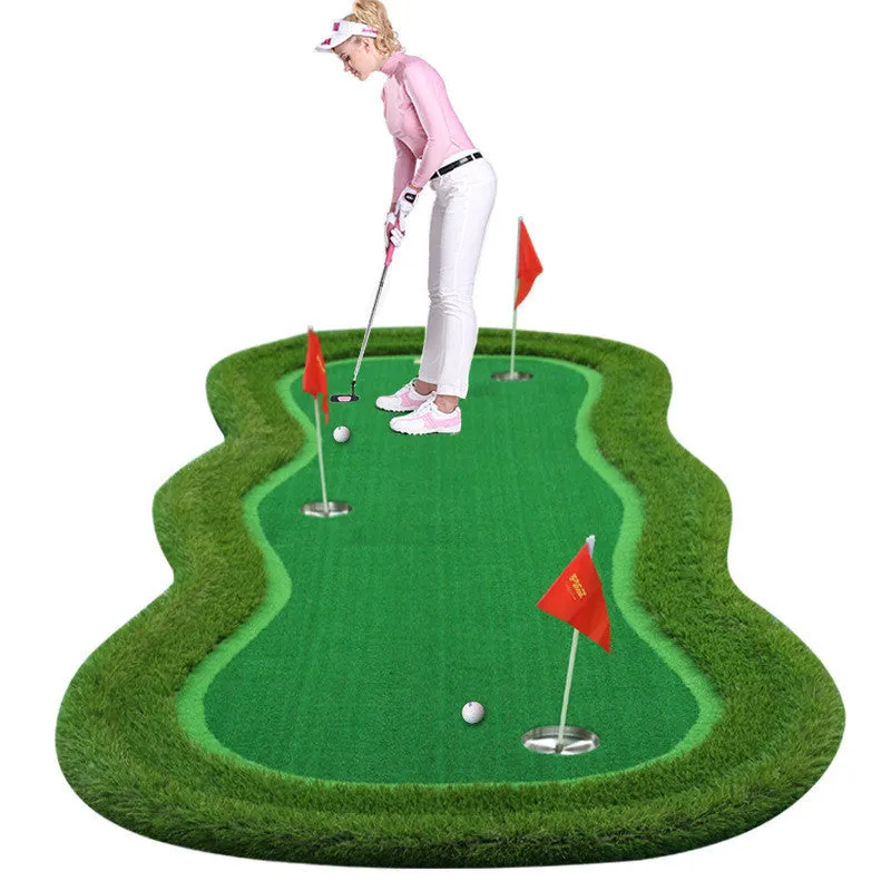 Indoor golf putting practice mat 1.5x3m artificial lawn green standard edition
