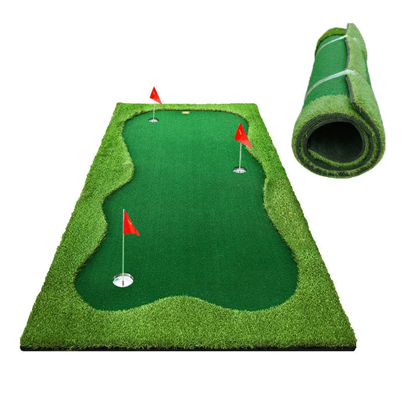 Indoor golf putting practice mat 1.5x3m artificial lawn green standard edition