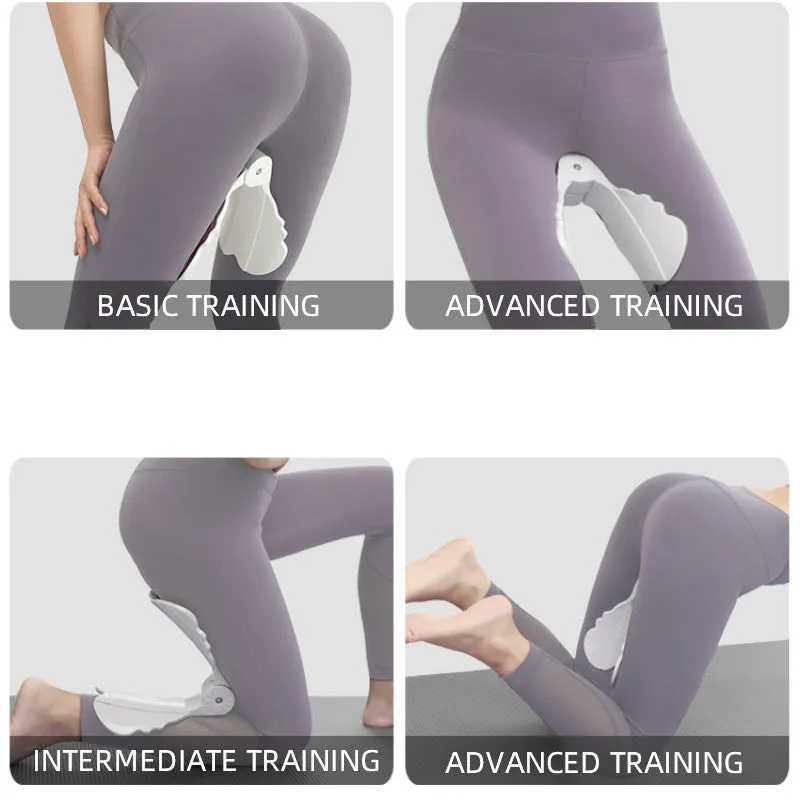 Pink hip trainer with silicone surface measuring 27cm by 9.5cm for pelvic floor and inner thigh exercises
