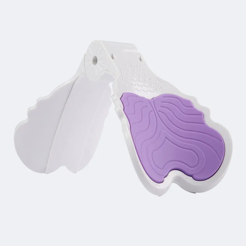 Pink hip trainer with silicone surface measuring 27cm by 9.5cm for pelvic floor and inner thigh exercises