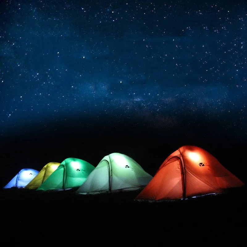 MU Gaodi New Double Qingqi 2 waterproof camping tent with aluminium poles, available in multiple colours.