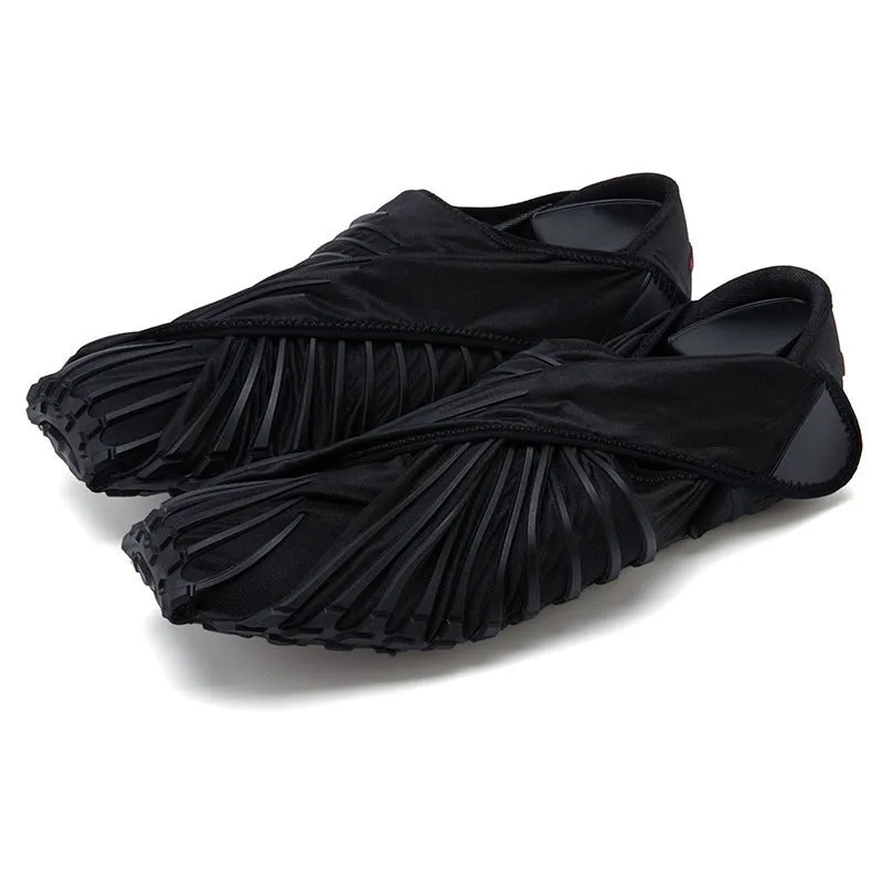 Unisex fitness treadmill dance shoes in red with elastic waterproof cloth upper and KPU outsole