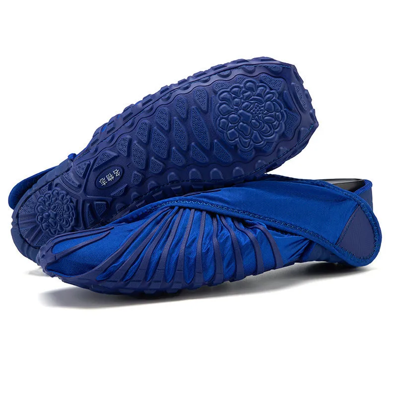 Unisex fitness treadmill dance shoes in red with elastic waterproof cloth upper and KPU outsole