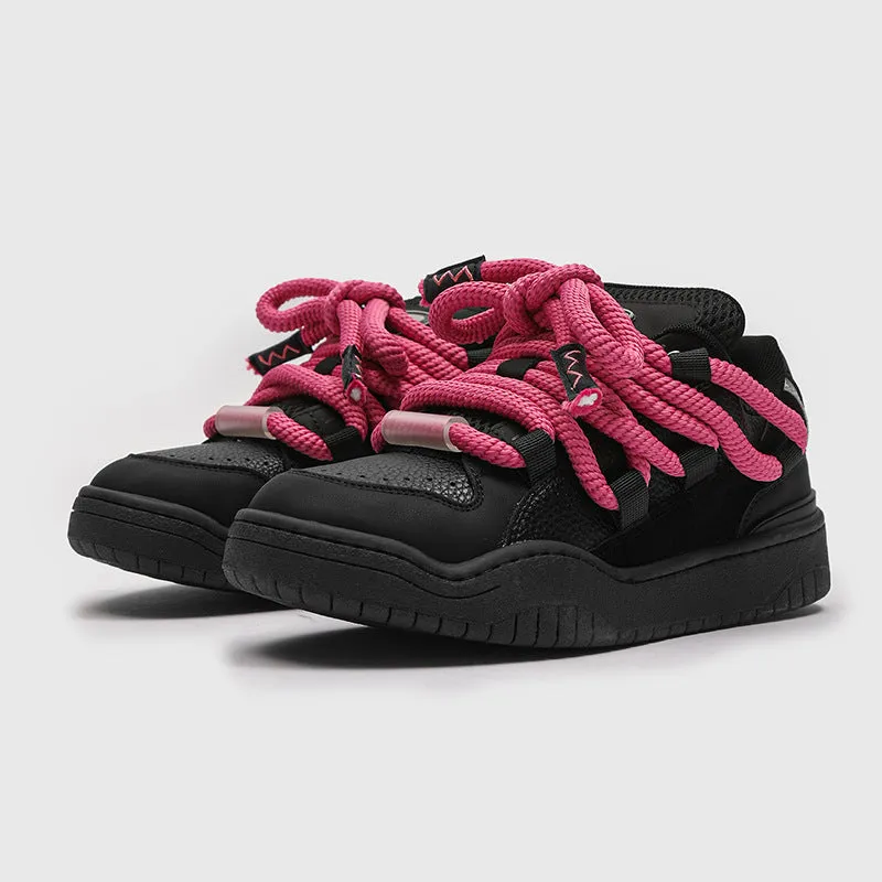 Unisex casual sneakers with thick rubber soles and breathable mesh lining in denim blue colour