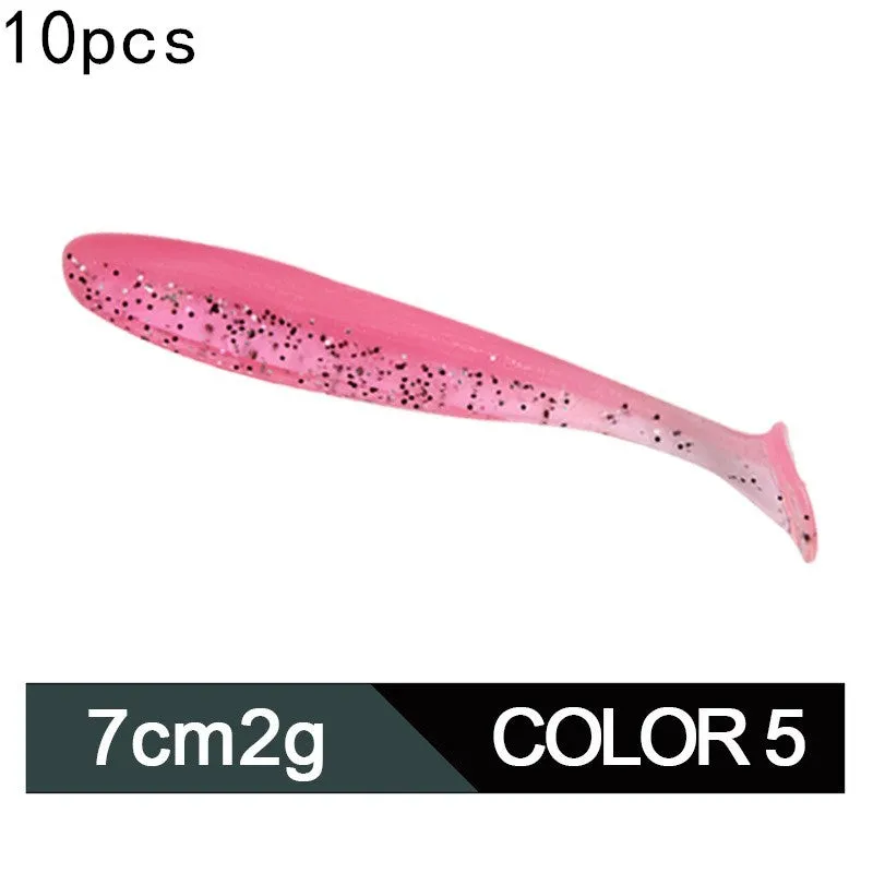 Two-colour soft PVC bionic fishing lure 7cm 2g for ocean and lake fishing