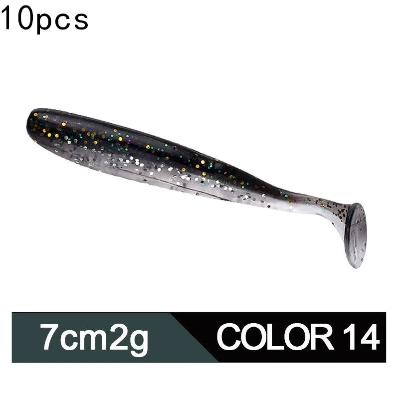 Two-colour soft PVC bionic fishing lure 7cm 2g for ocean and lake fishing