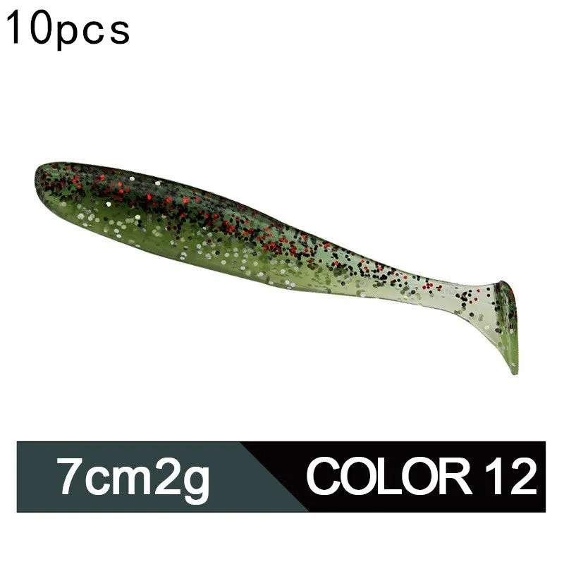 Two-colour soft PVC bionic fishing lure 7cm 2g for ocean and lake fishing
