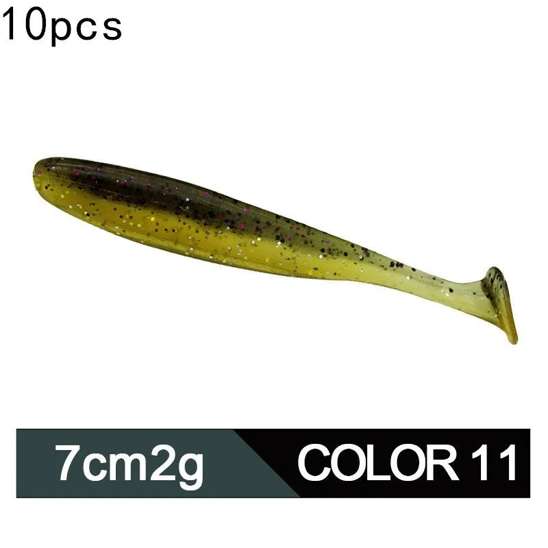 Two-colour soft PVC bionic fishing lure 7cm 2g for ocean and lake fishing