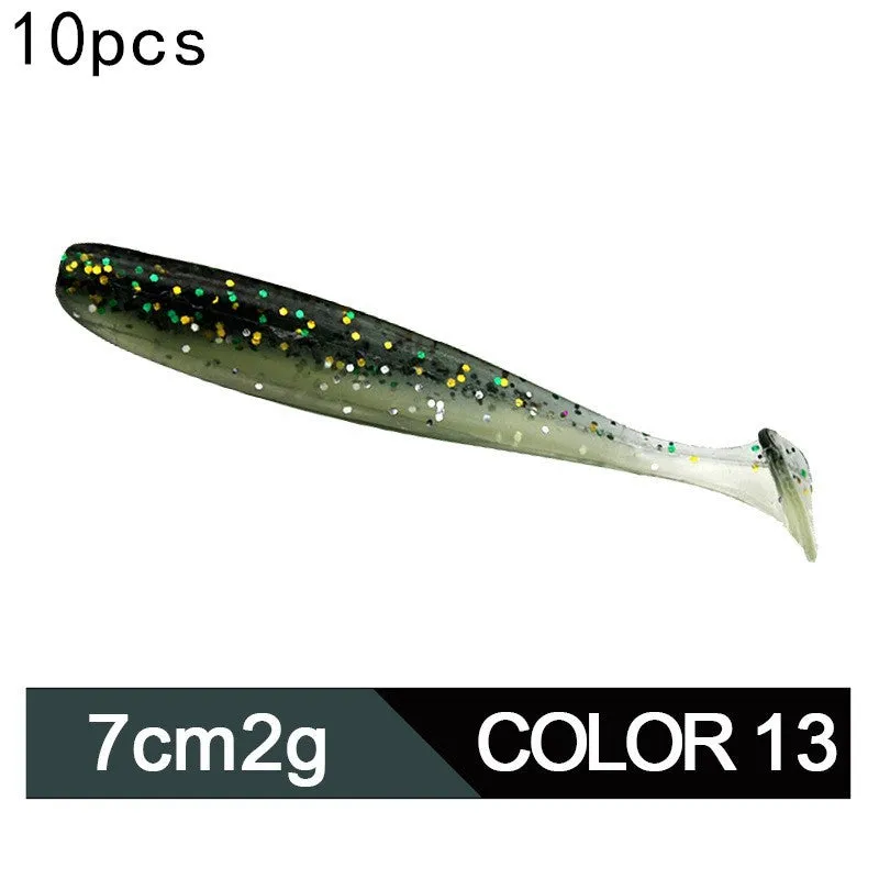 Two-colour soft PVC bionic fishing lure 7cm 2g for ocean and lake fishing