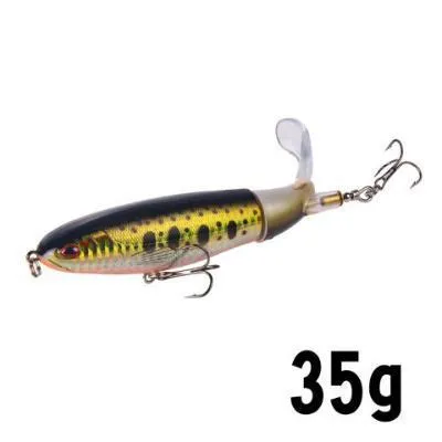 XY-507 propeller tractor hard fishing lure in floating water pencil shape, 13g 10cm size, multiple colour options