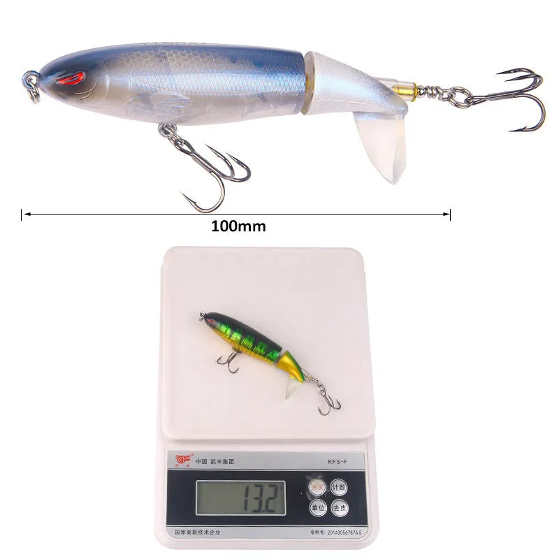 XY-507 propeller tractor hard fishing lure in floating water pencil shape, 13g 10cm size, multiple colour options