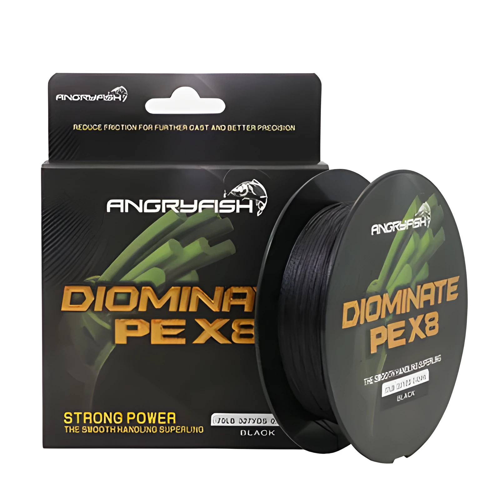 Anti-Bite Strong Horse 300m PE braided fishing line spool in black, blue, green, purple or yellow