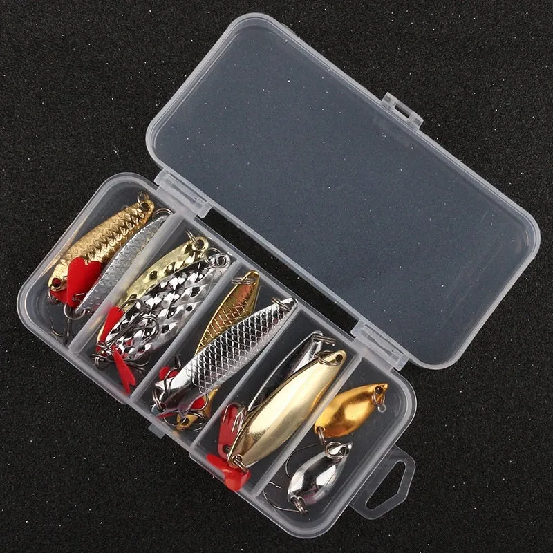 Metal fishing lure sequins in gold and silver finishes for DIY bait building projects