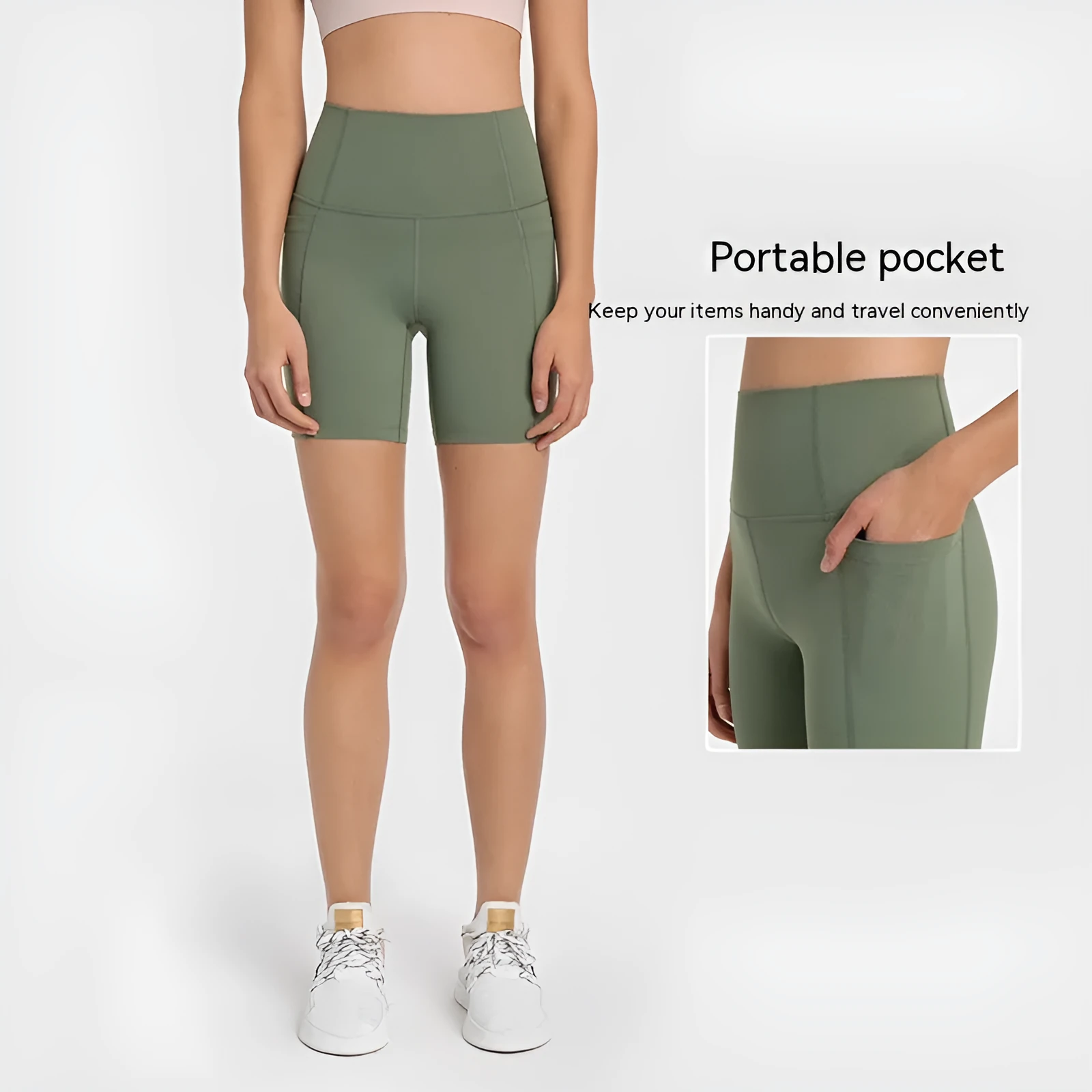 Women's cotton blend sports shorts in black with super stretch fabric and mid-length design