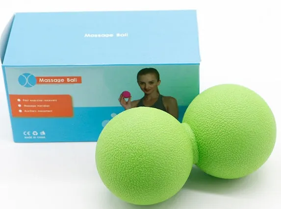Peanut massage ball high density hardened material for trigger point relief and full body massage
