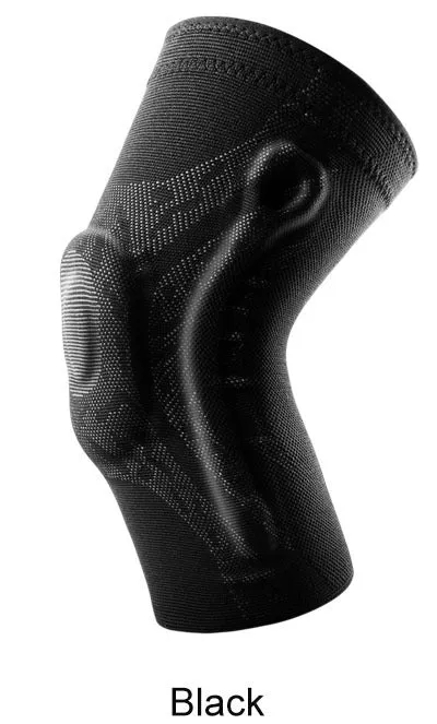 Spandex sports knee pads for adults in black, suitable for running and cycling