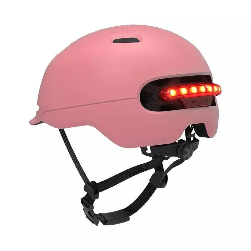 Urban light riding helmet in white with EPS PC construction side view
