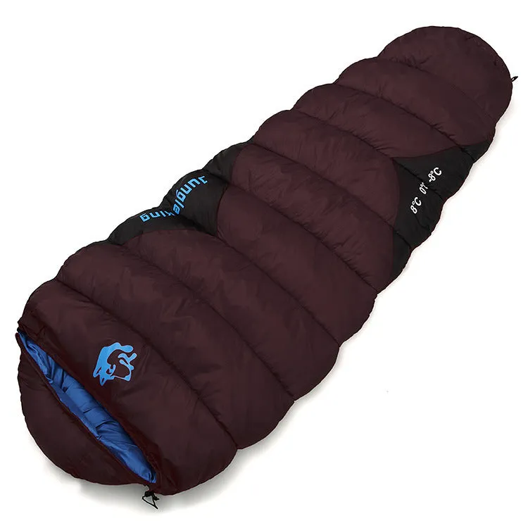 Cotton camping sleeping bag with compression storage bag in Army Green colour